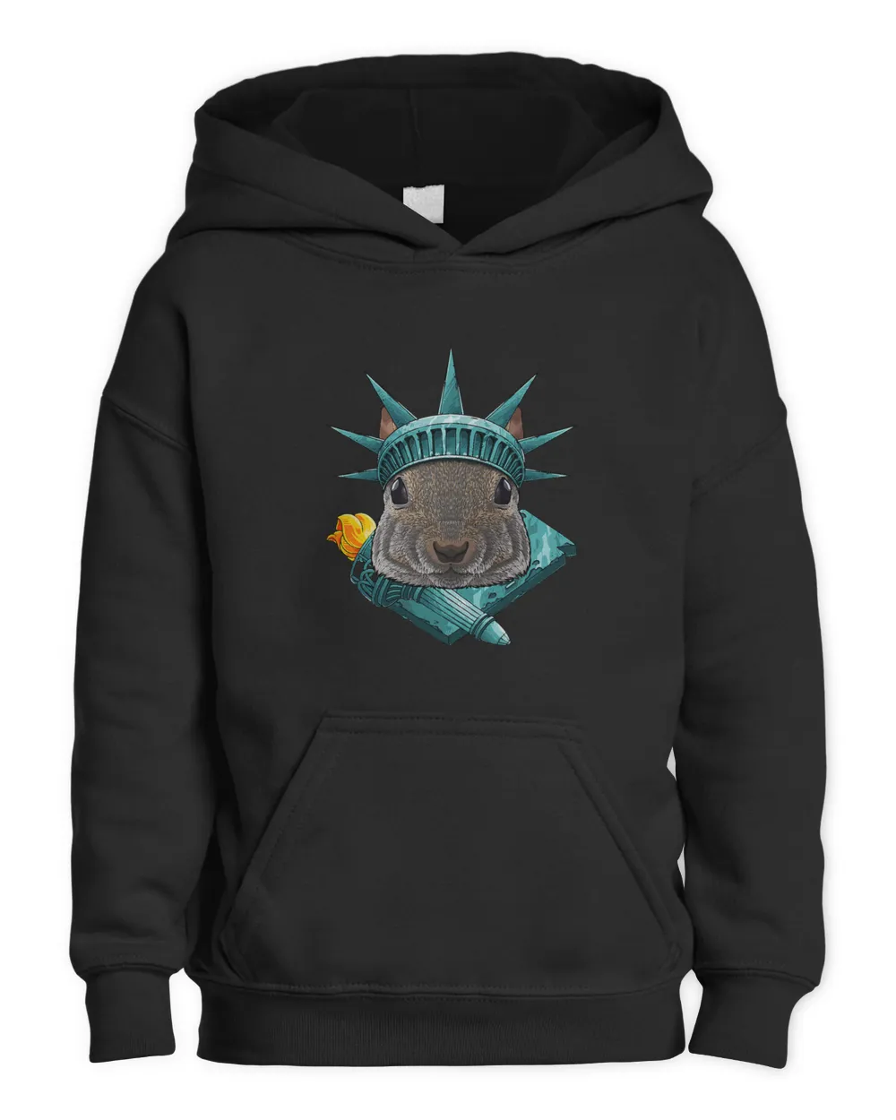 Statue Of Liberty Squirrel 4th Of July Animal USA America