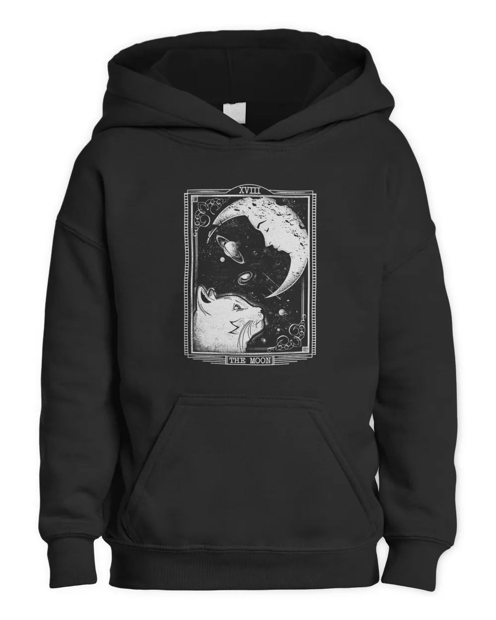 Black Cat The Moon Halloween Galaxy XVIII