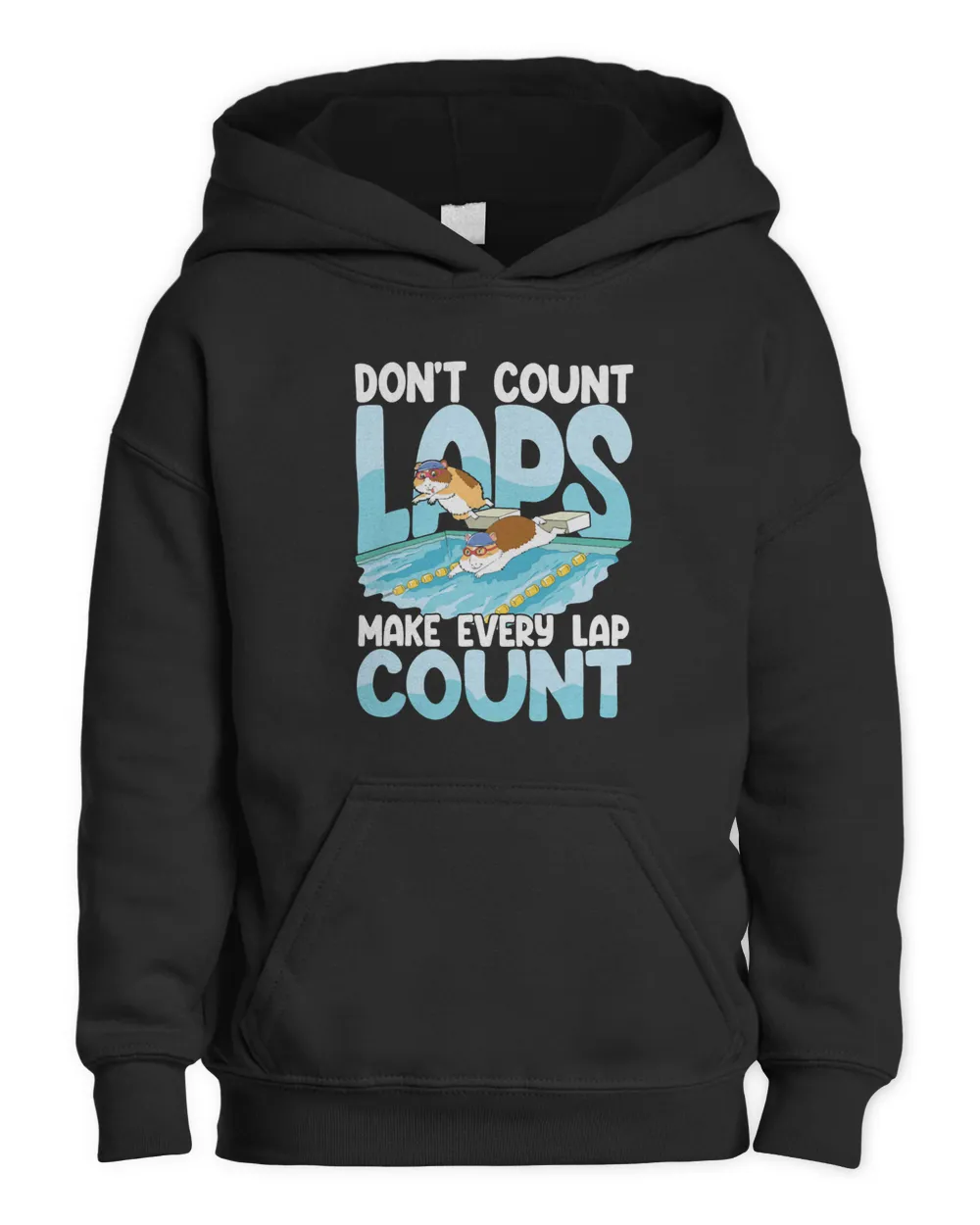 Dont count laps make every lap count Kids Pullover Hoodie black xs