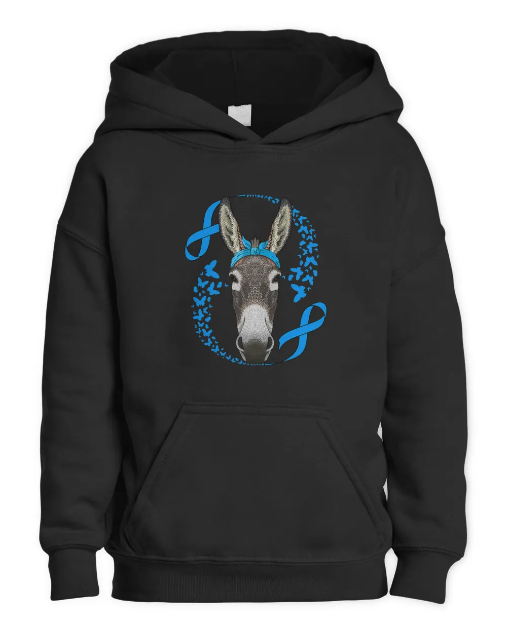 Donkey Diabetes Awareness Blue Bandana T1D Survivor 312