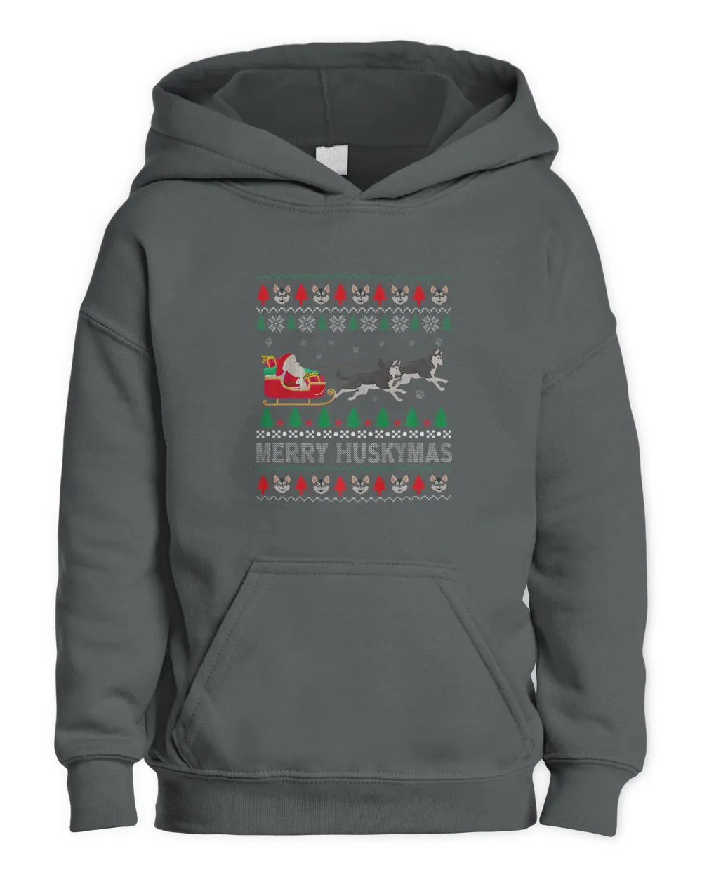 Merry Huskymas Siberian Husky Dogs Ugly Christmas Sweater 178