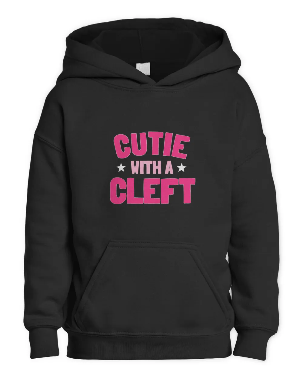 Cleft Lip Palate Harelip Strong Smile Pink Awareness Week Kids Pullover Hoodie black xs