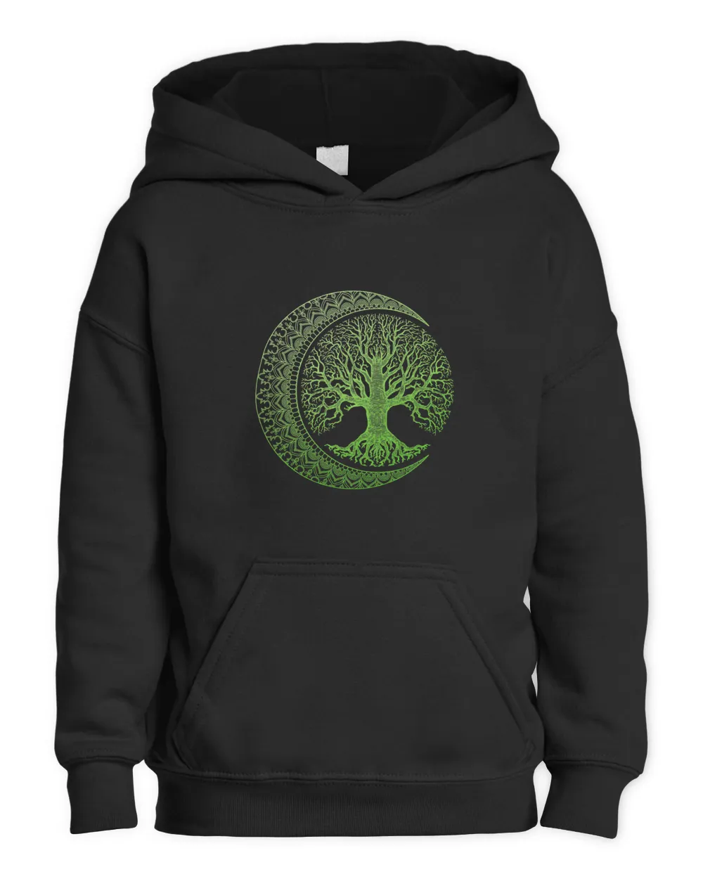 Green Tree of Life Cresent Moon Phases Mandala Yoga Gift