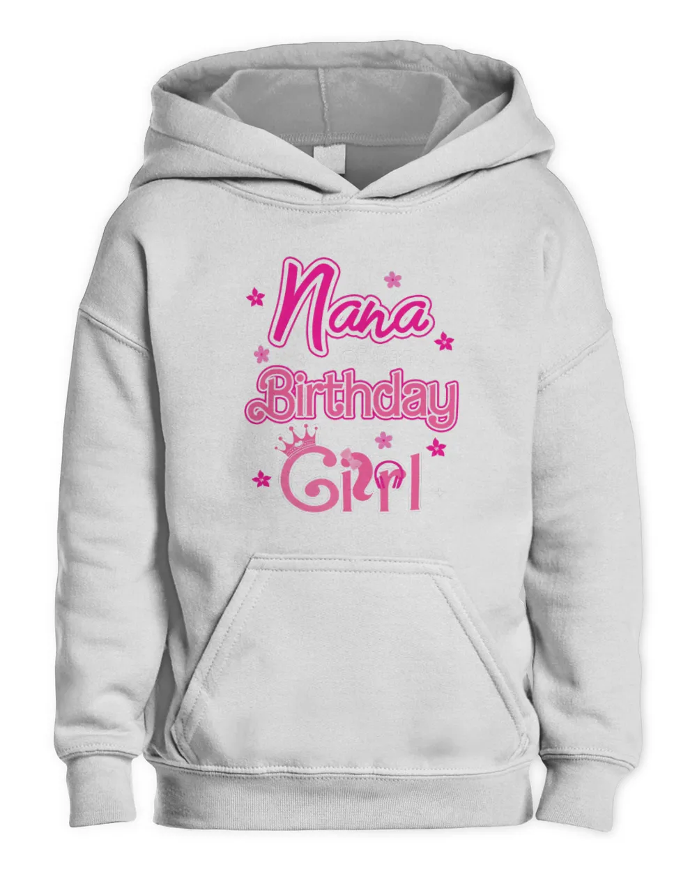 Nana Of The Barbie Birthday Boy Kids Pullover Hoodie white xs