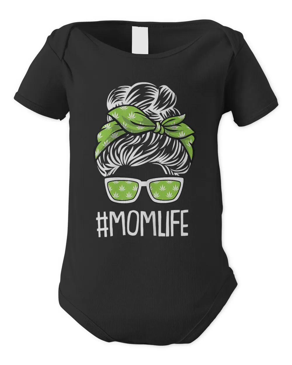 Womens Mom-Life Mothers-Day Weed Marijuana Cannabis Pot-head Stoner T-Shirt