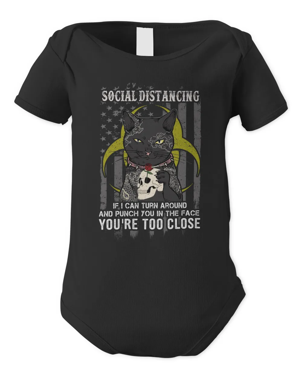Social Distancing Skull You Are Too Close Cat