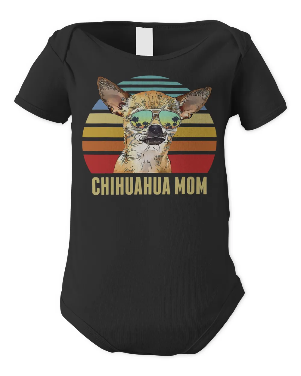 Chihuahua Best Dog Dad Ever Retro Sunset Beach Vibe 7