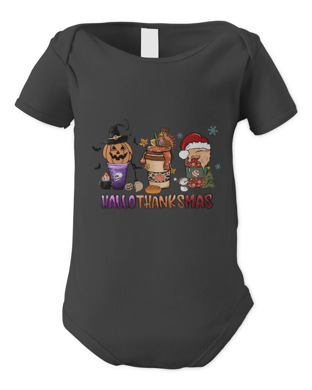 Happy Halloween shirt, Happy Hallothanksmas shirt, Christmas Coffee, Halloween Coffee, Fall Coffee (47)