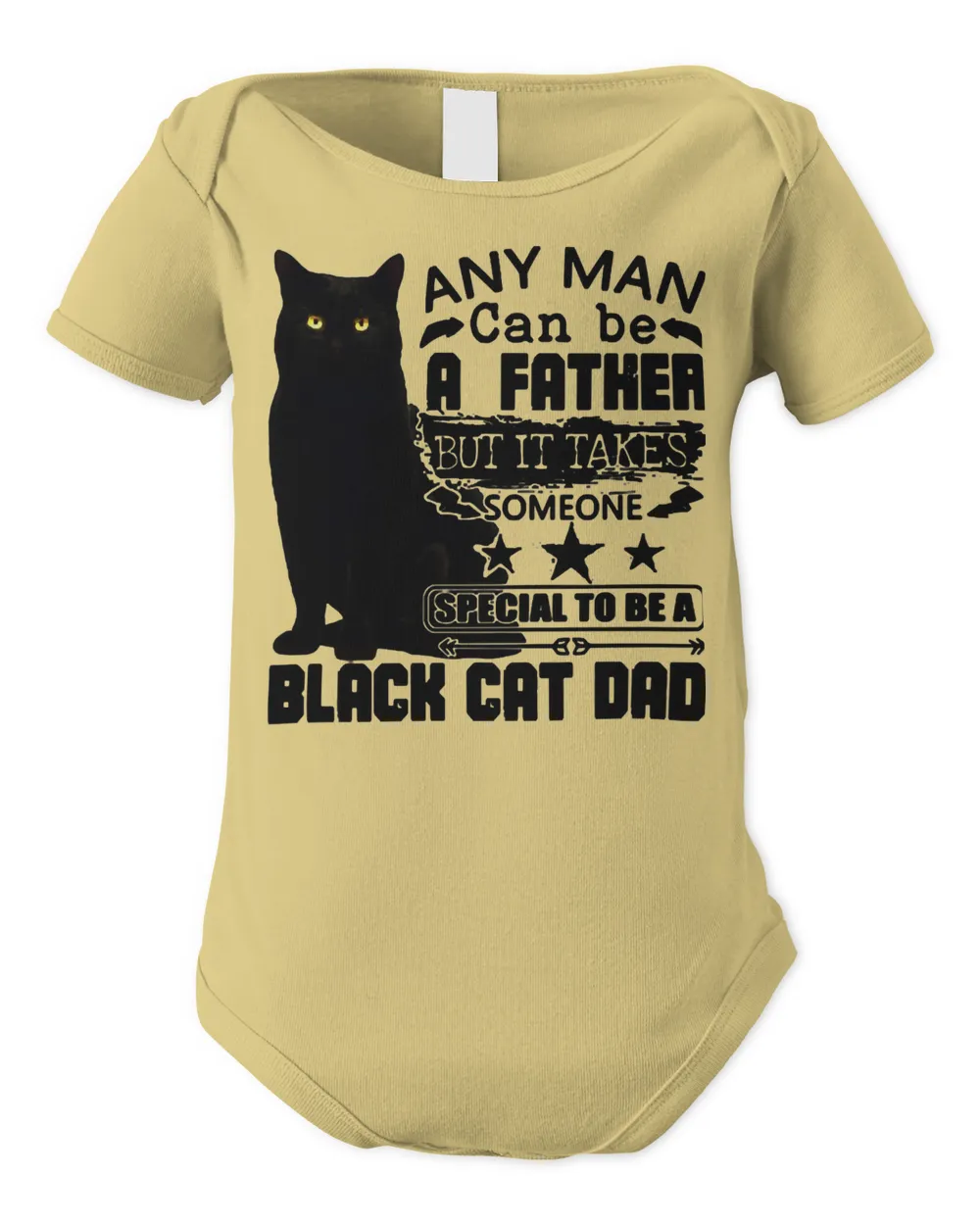 Black Cat Kitty Dad Man Father 379 Black Kitten Cat