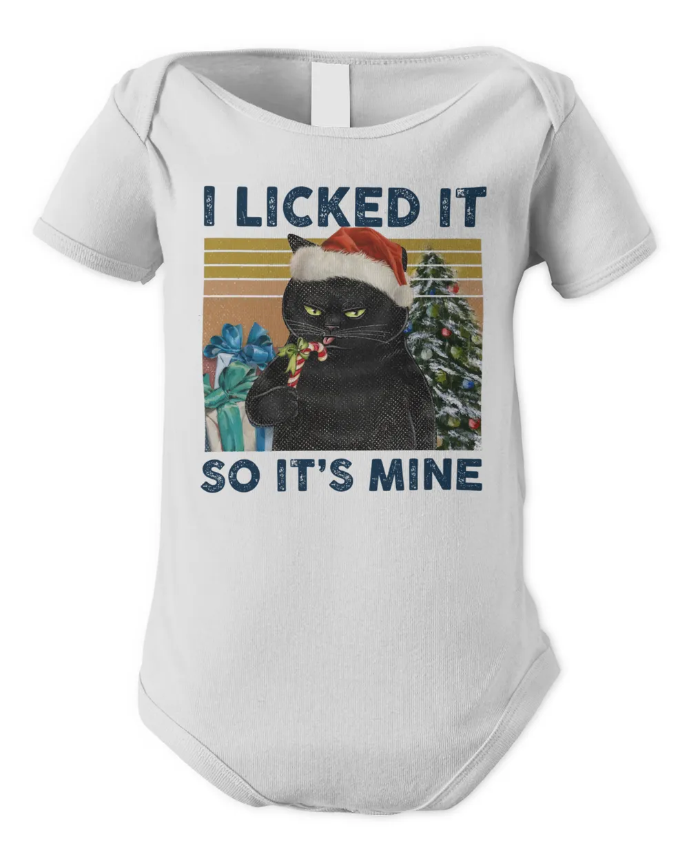 Black Cat Kitty I Licked It So Its Mine Christmas Kitten Cat