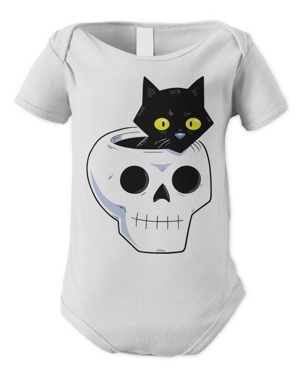 Black Cat Kitty Kitten in Skull Classic Kitten Cat