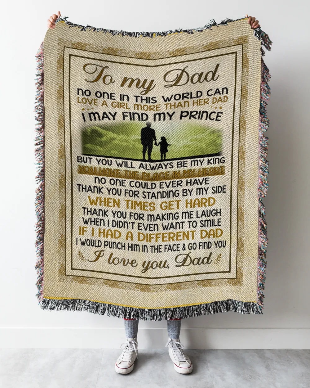 Father's Day Gifts, To My Dad Papa Pop Daddy Quilt Fleece Blanket