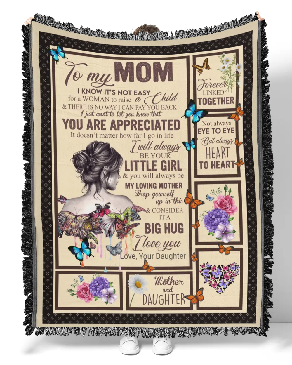 Personalized Blanket To My Mom Blanket From Daughter