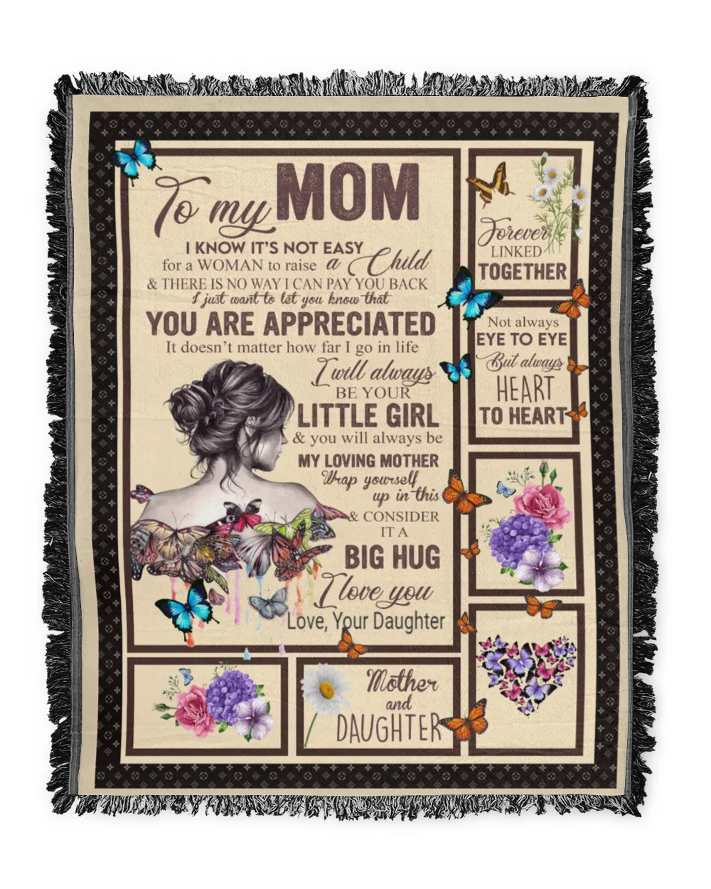 Personalized Blanket To My Mom Blanket From Daughter