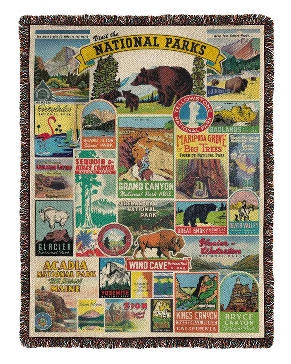 National Parks Woven Blanket