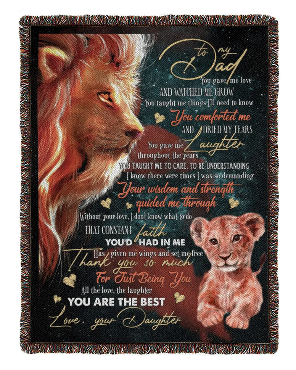 Father's Day Gifts, To My Dad Papa Pop Daddy From Daughter Quilt Fleece Blanket