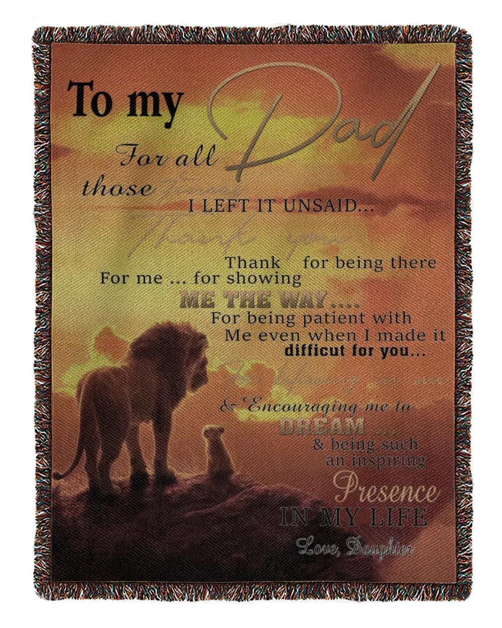 Father's Day Gifts, To My Dad Papa Pop Daddy From Daughter Quilt Fleece Blanket