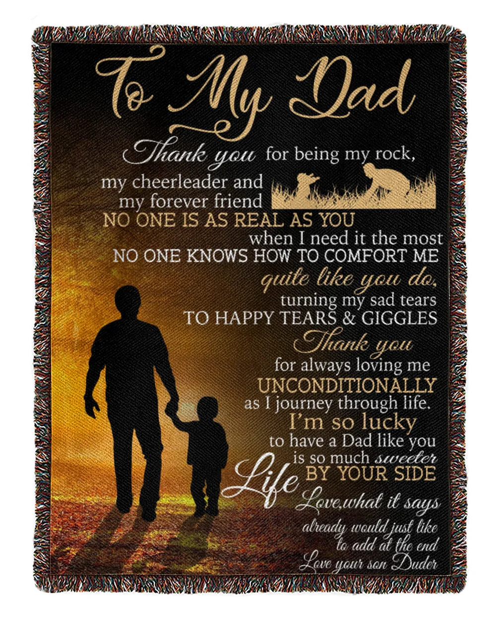 Father's Day Gifts, To My Dad Papa Pop Daddy From Daughter Quilt Fleece Blanket