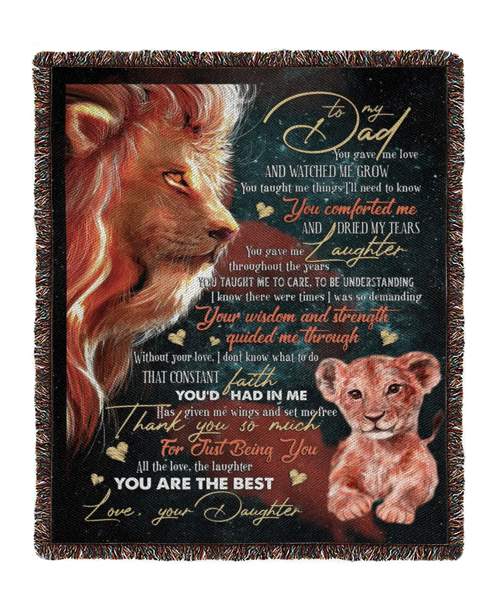 Father's Day Gifts, To My Dad Papa Pop Daddy From Daughter Quilt Fleece Blanket