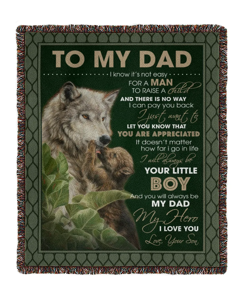 Father's Day Gifts, To My Dad Papa Pop Daddy From Son Quilt Fleece Blanket