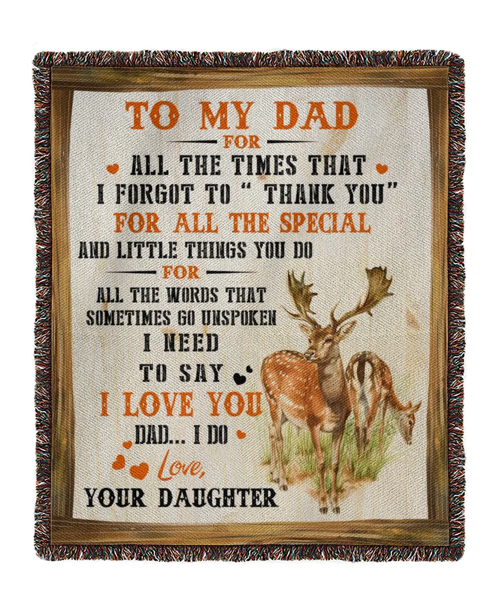 Father's Day Gifts, To My Hunting Dad Papa Pop Daddy Quilt Fleece Blanket