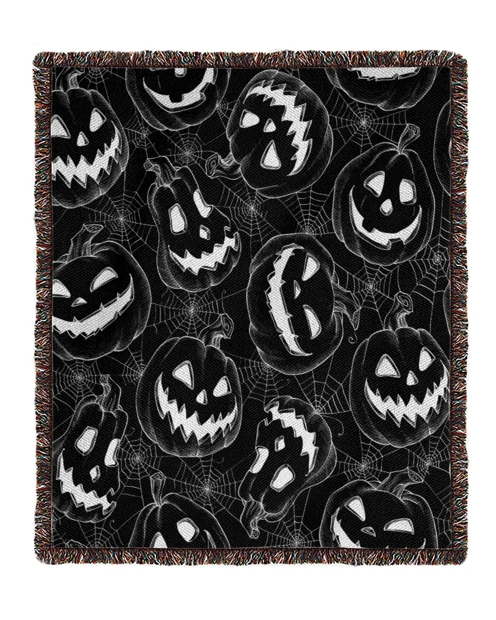 Black Pumpkin Woven Blanket 26082204