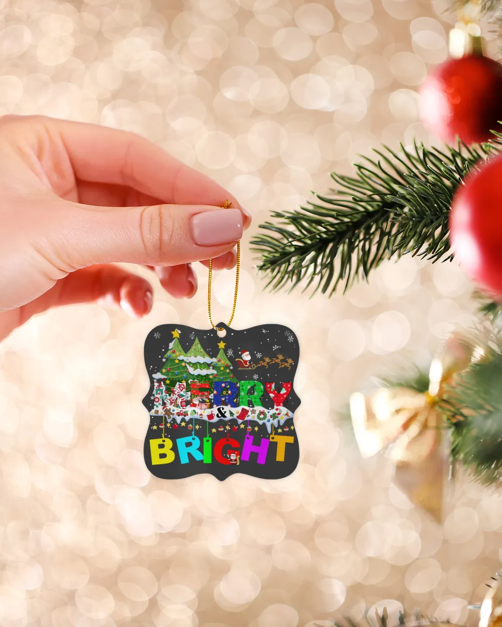 Merry Bright Ornament