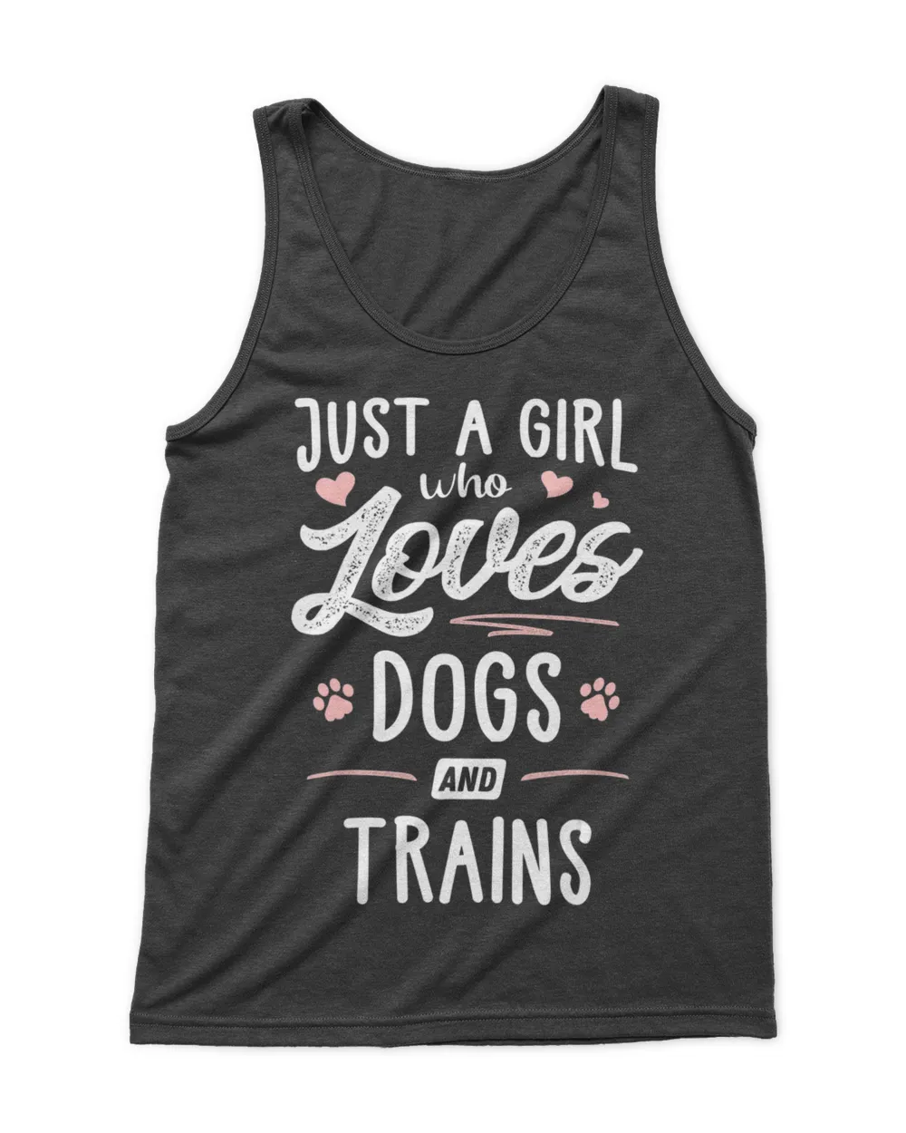 Just A Girl Who Loves Dogs And Trains Gift Dog Lover