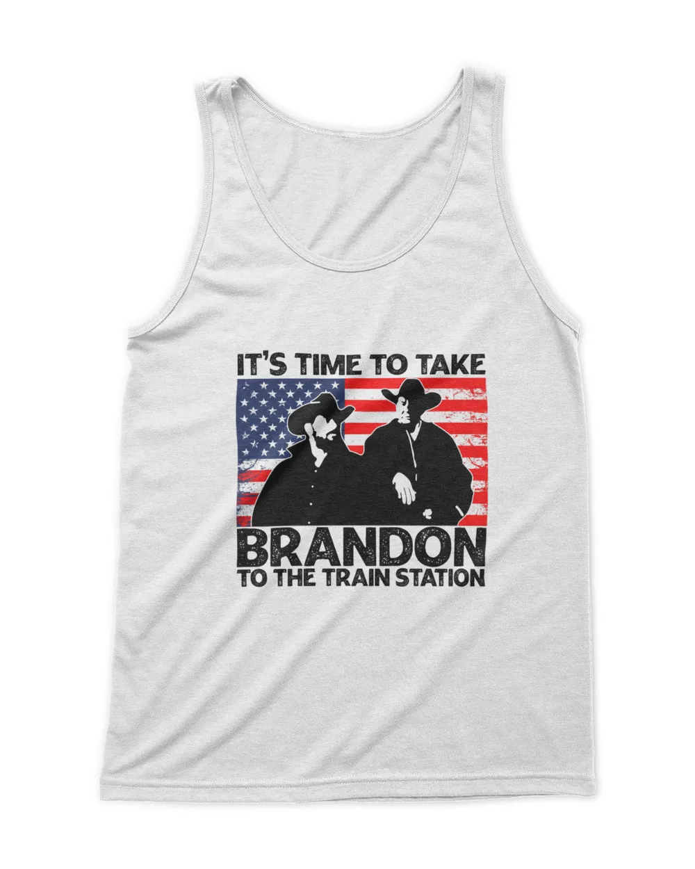 It’s Time To Take Brandon To The Train Station Shirt Yellowstone Men's Tank Top white s