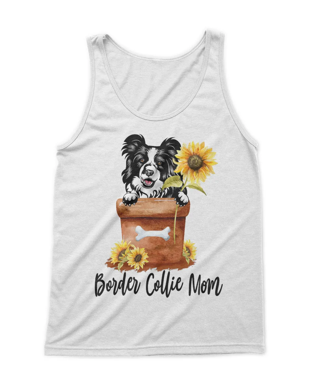 Womens Sunflower Border Collie Mom Dog Lover Gifts T-Shirt