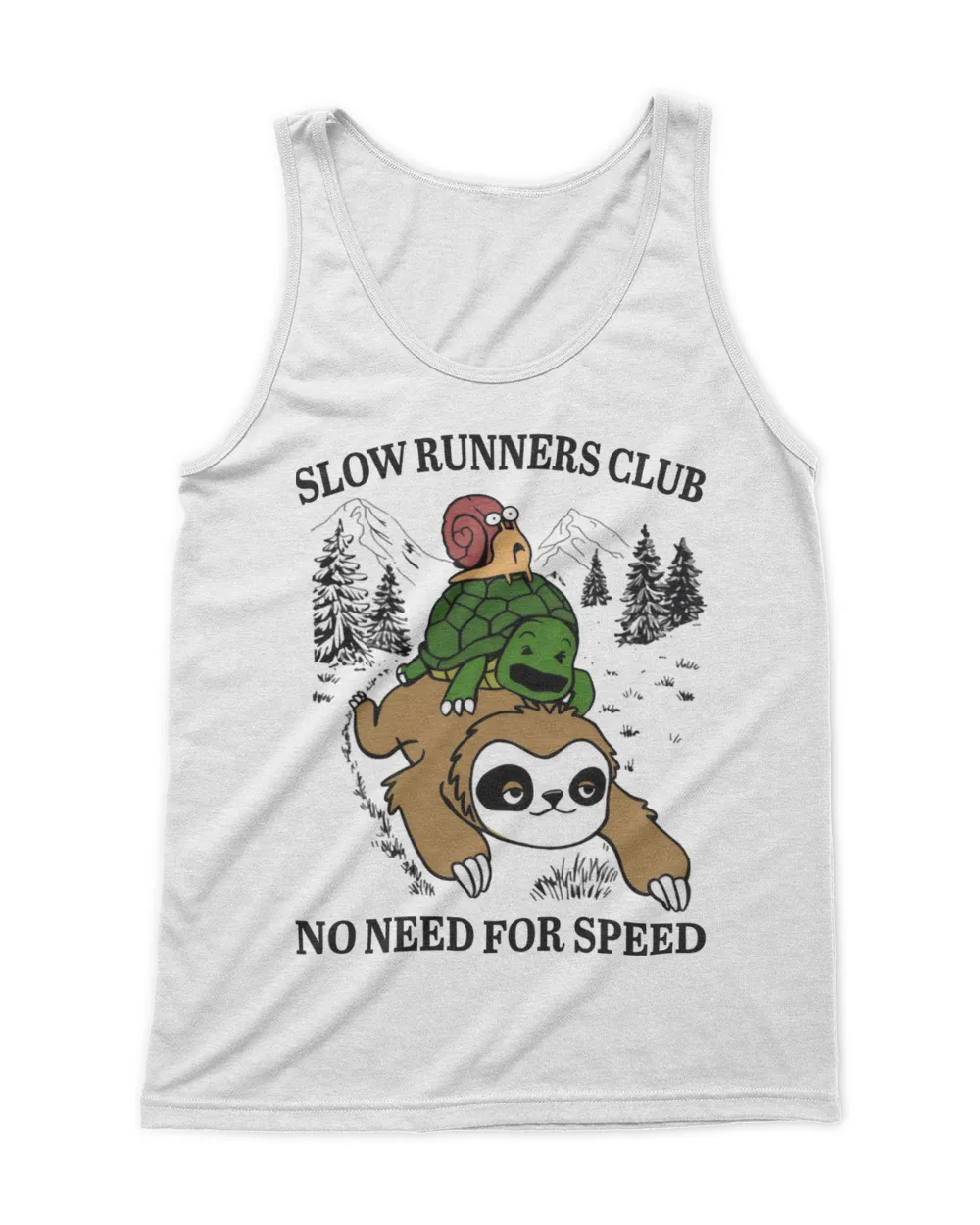 funny slow runners club Men's Tank Top white s