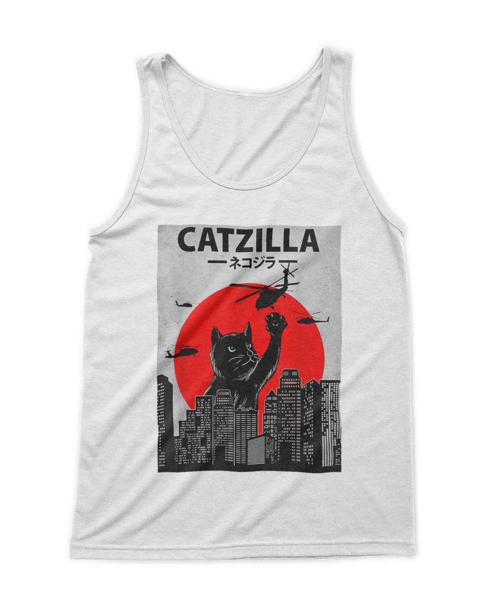 Catzilla T Shirt Funny Cat Lover Kitten