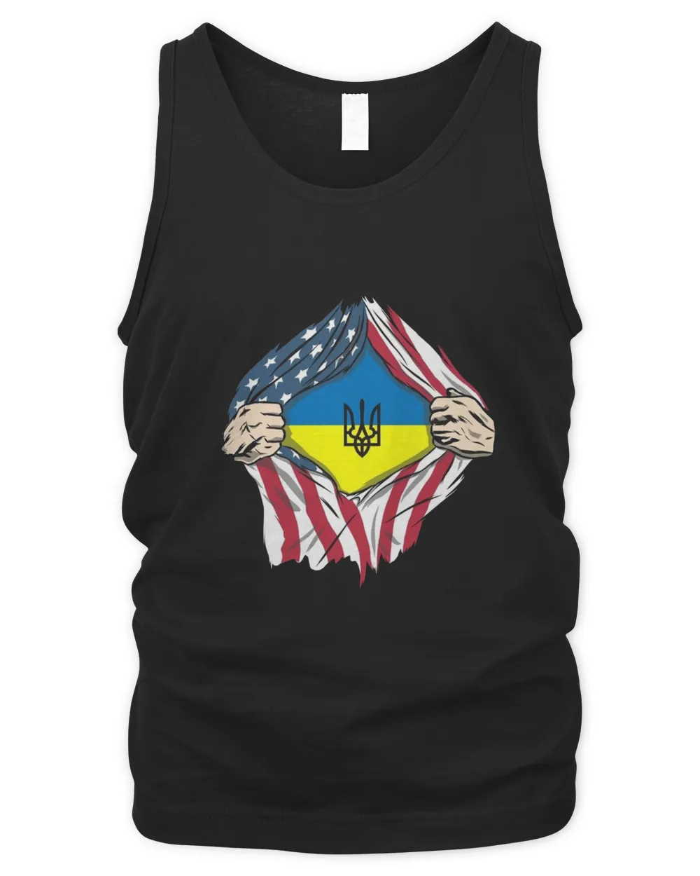 Ukraine US Flag Superman T-Shirt