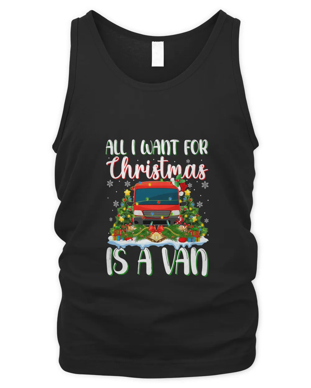 Xmas Lighting Santa All I Want For Christmas Is A Van T-Shirt