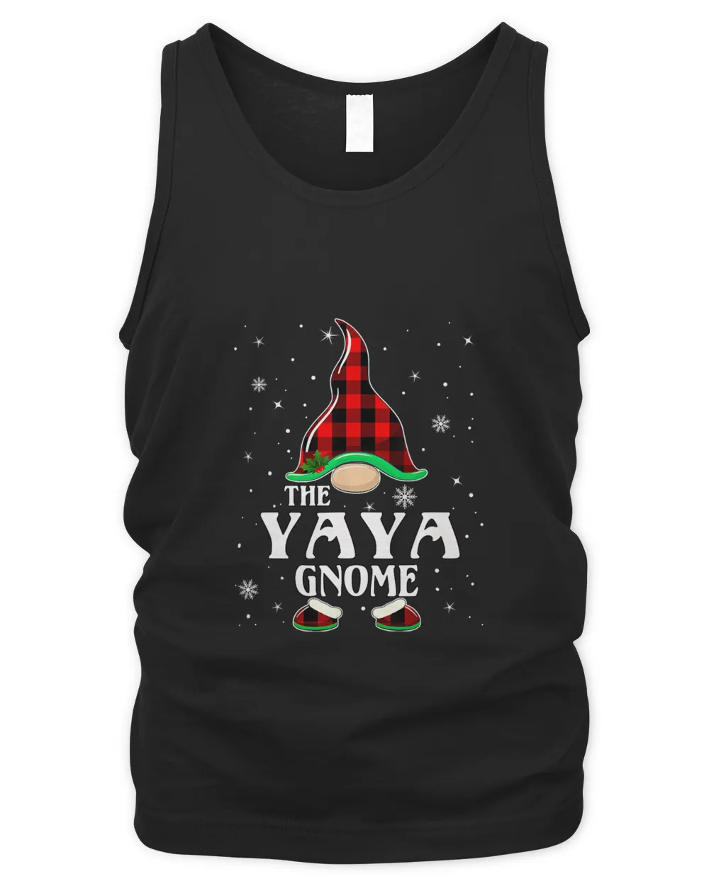 Yaya Gnome Buffalo Plaid Matching Family Christmas Pajama T-Shirt