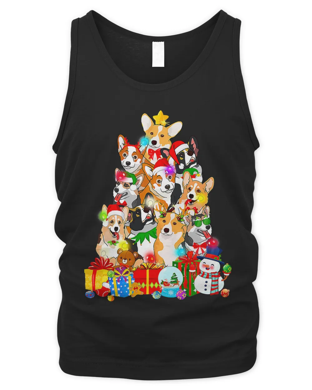 Corgi Dog Funny Corgi Christmas Tree Lights Puppy Corgi Dog Lover 191 Welsh Corgi