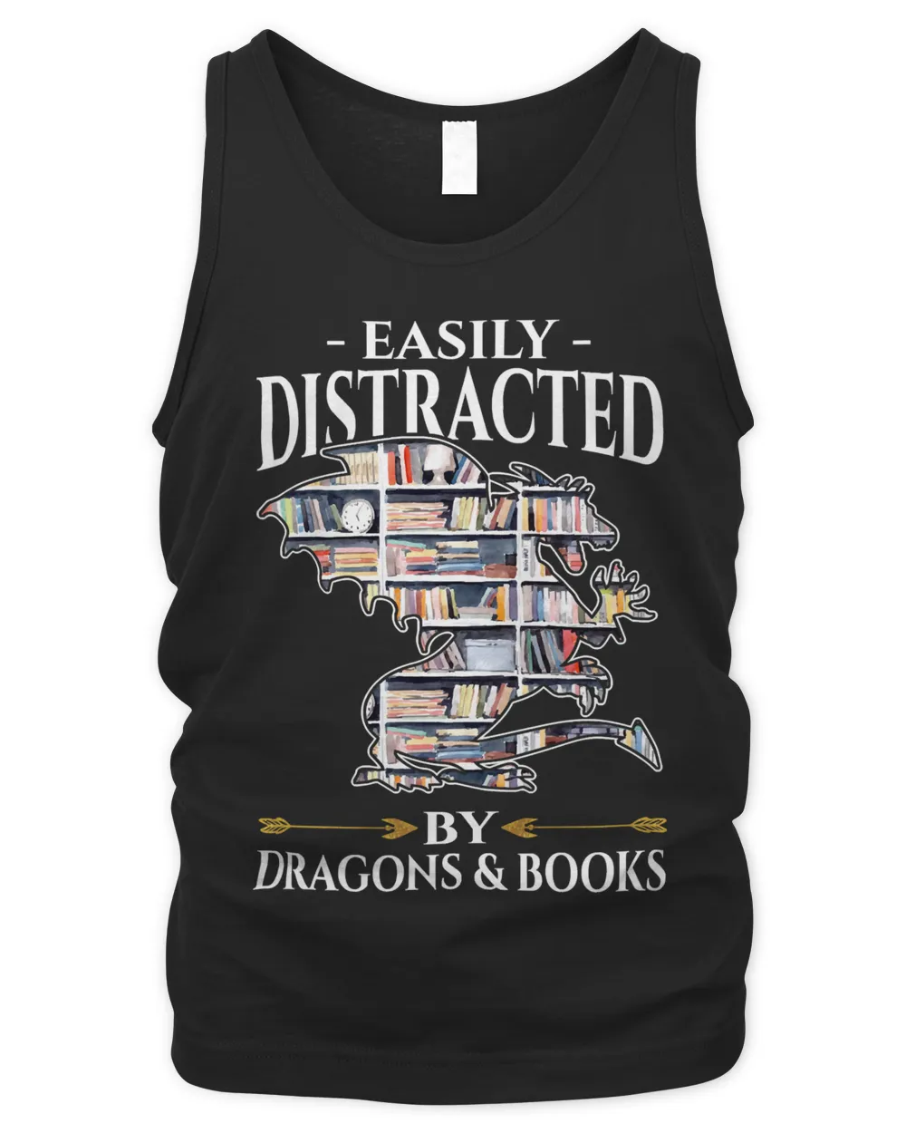 Book Reader Easily Distracted By Dragons And Books Reading Lovers Mythical Nerd 264 Reading Library