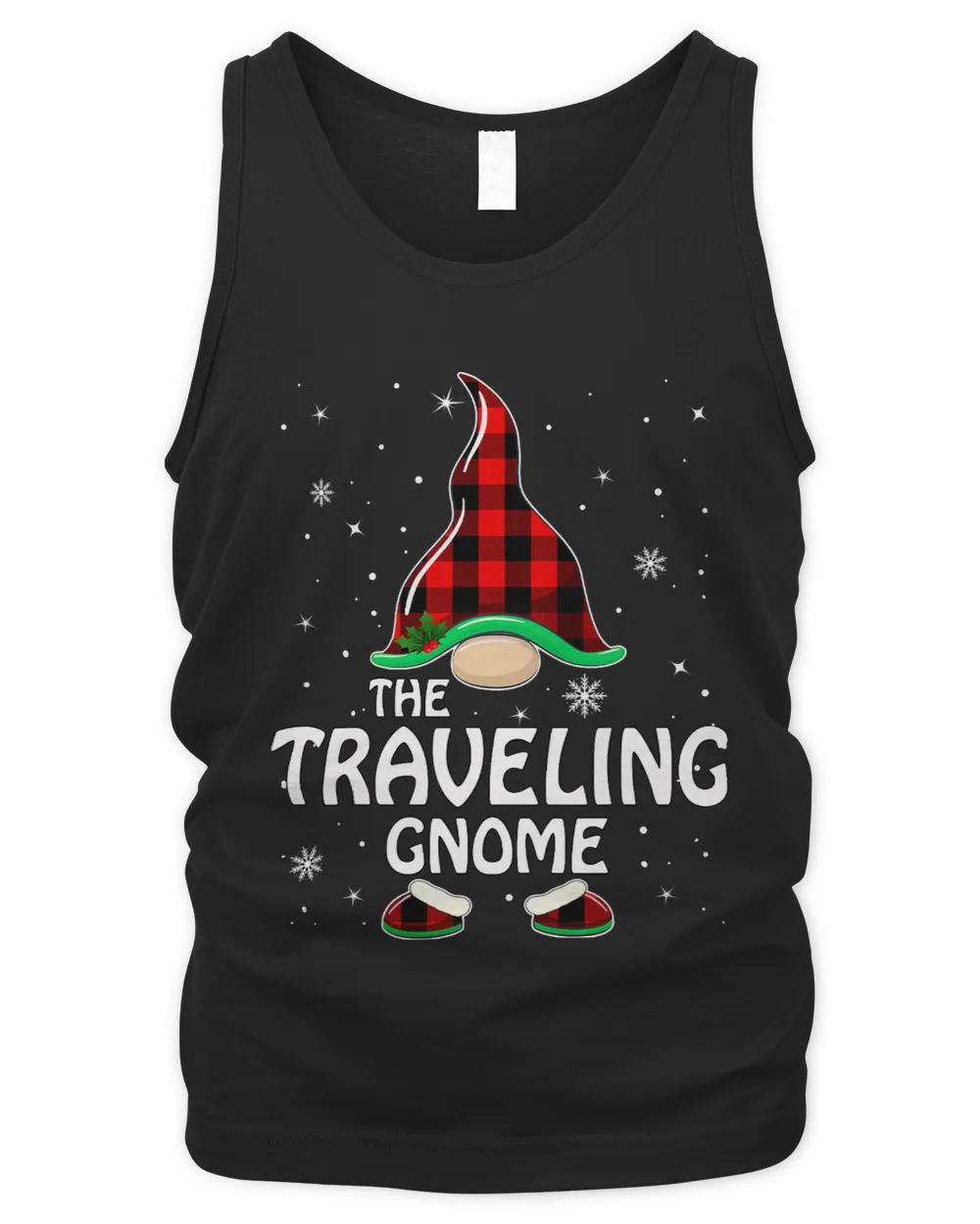 Traveling Gnome Buffalo Plaid Matching Family Christmas