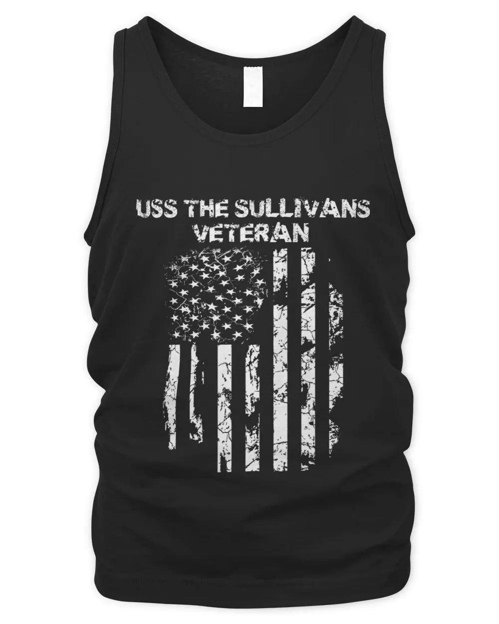 Veteran Vets USS The Sullivans Military Veteran Distressed USA Flag Veterans