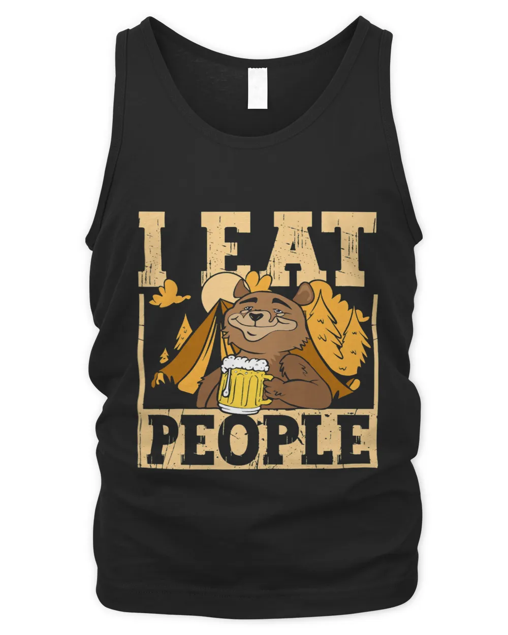 Beer I Eat People Funny Bear Holding a Beer Camping Outfit