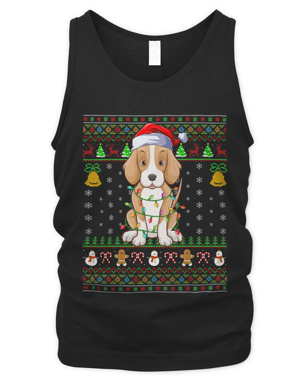 Funny Foxhound Dog Lover Xmas Santa Foxhound Ugly Christmas