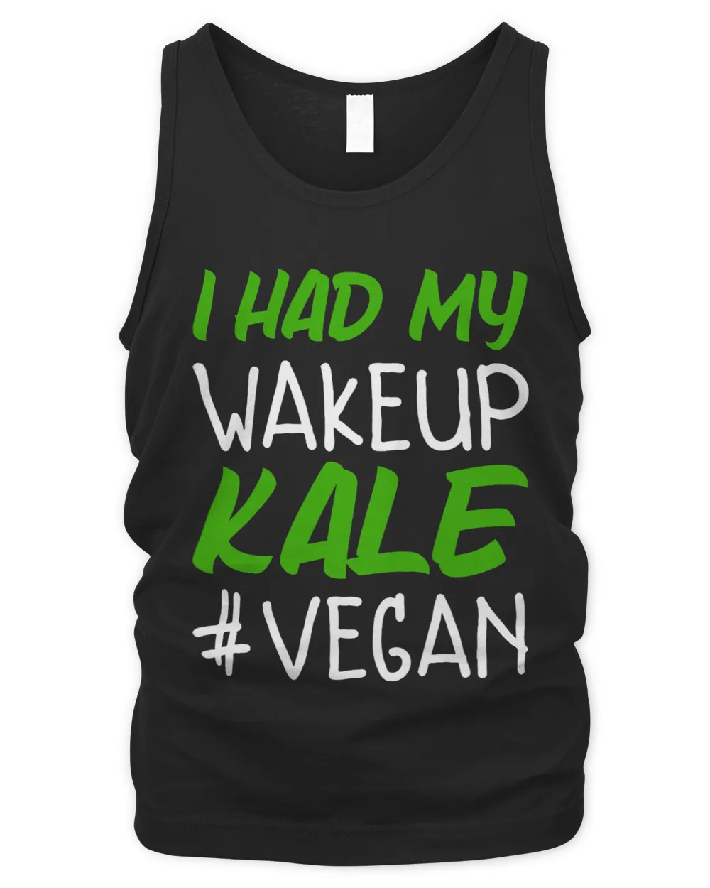 I Had My Wakeup Kale Funny Vegan Men's Tank Top black s