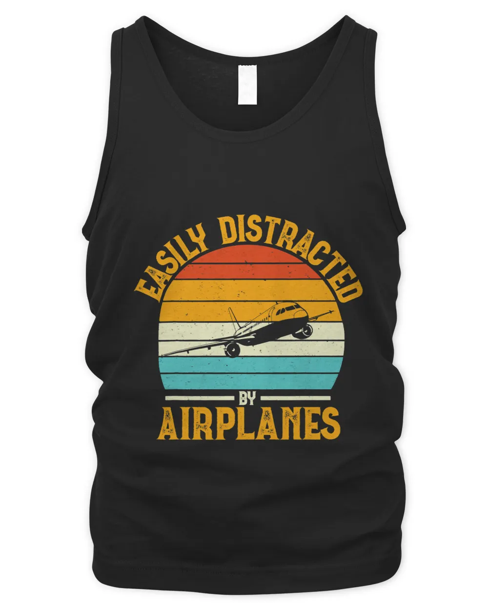 Easily Distracted by Airplanes Funny Retro Vintage Aviator