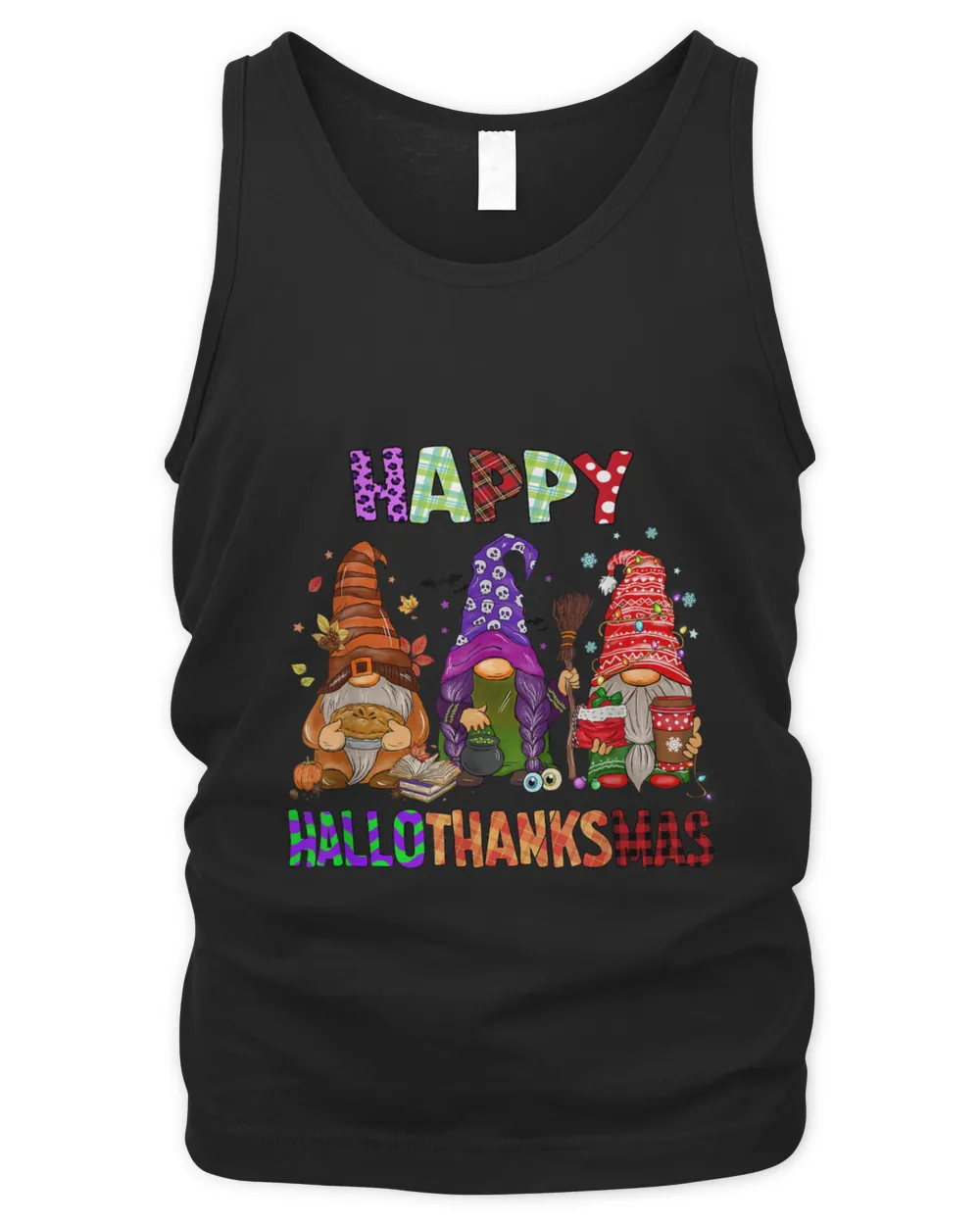 happy-hallothanksmas-gnomes-halloween-thanksg Tank tops Hoodies Sweatshirt