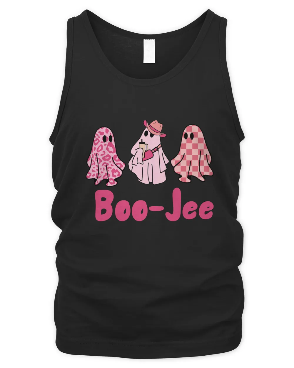 Boujee Boo-Jee Fall Retro Halloween Ghost Spooky Shirt Men's Tank Top black s