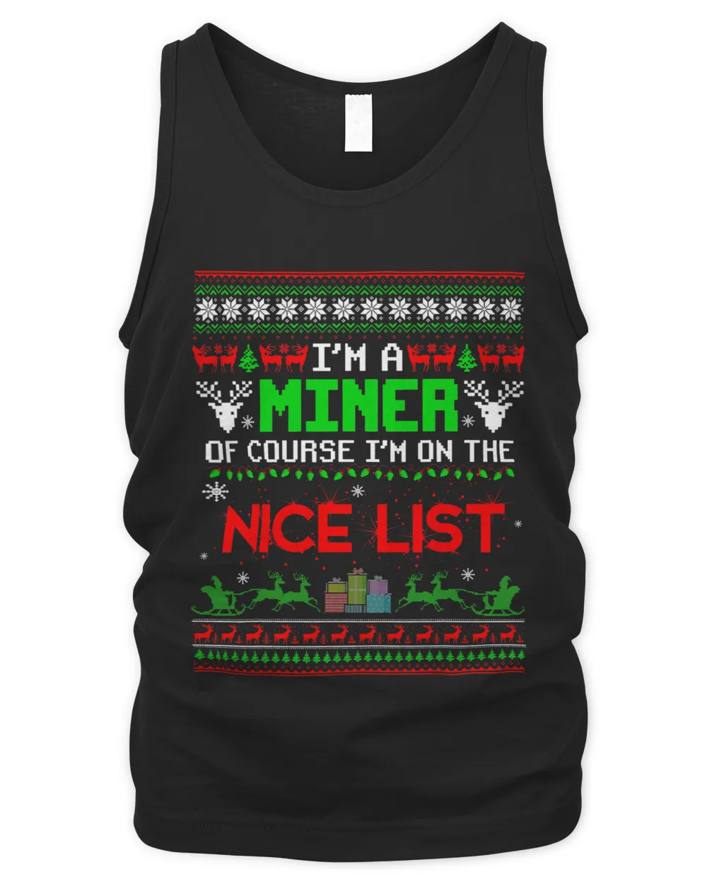 Im A Miner Of Course Im On The Nice List Ugly Xmas Sweater
