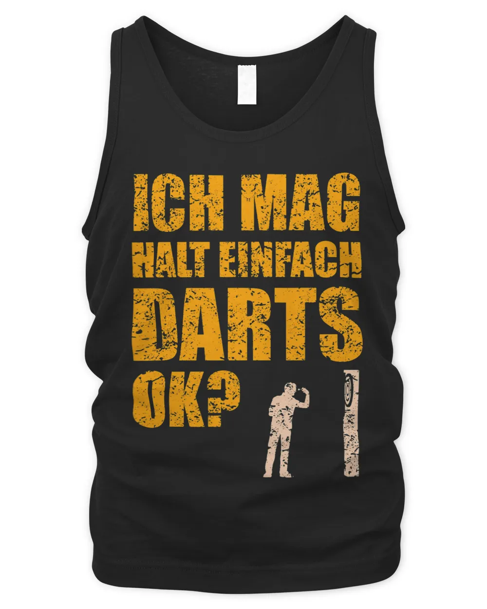 Funny Darts Saying Dart Player with Dartboard