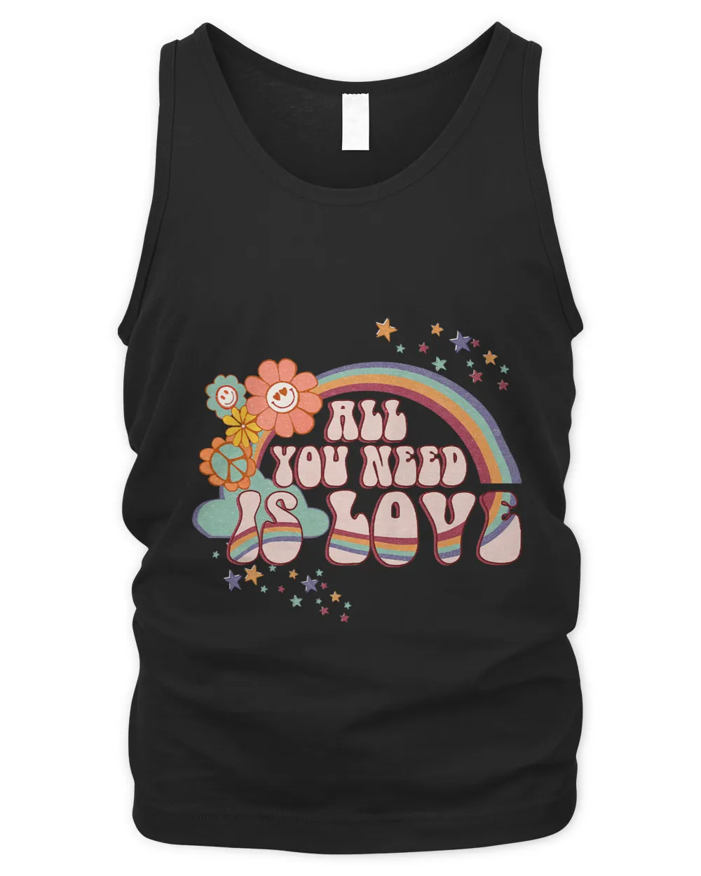 All You Need is Love Rainbow Groovy Vibes Hippie Women Girls