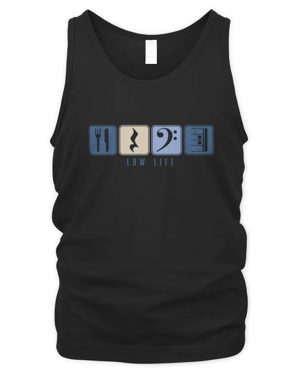 Eat Rest Play Bass Repeat - Low Life Men's Tank Top black s