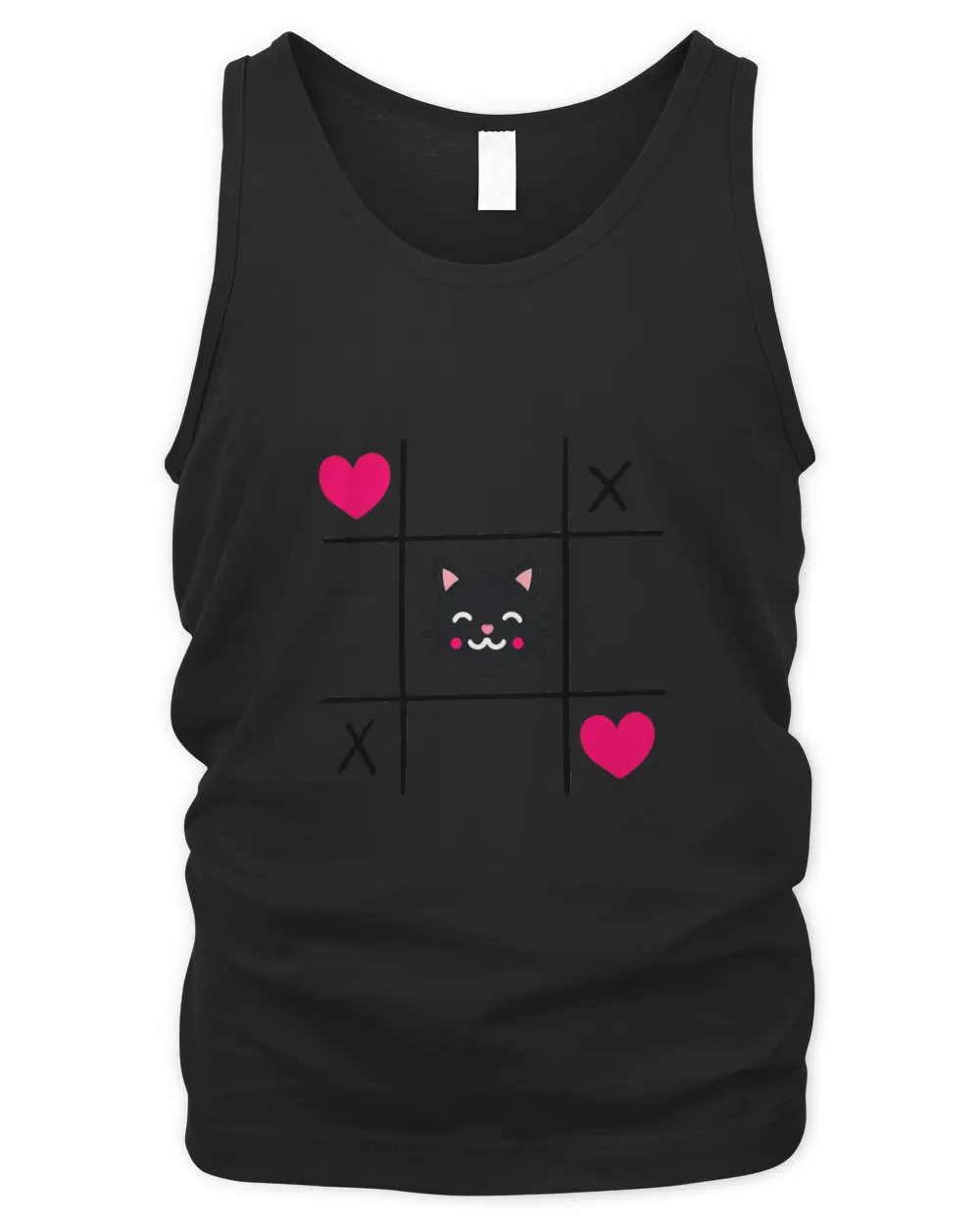 Tic Toe Tac Cat Cute Feline Kitten Tabby Love Valentines Day Long Sleeve